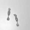 Aretes largos con zirconia de gota. - Imagen 4