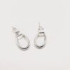 Aretes de cubo con oval.