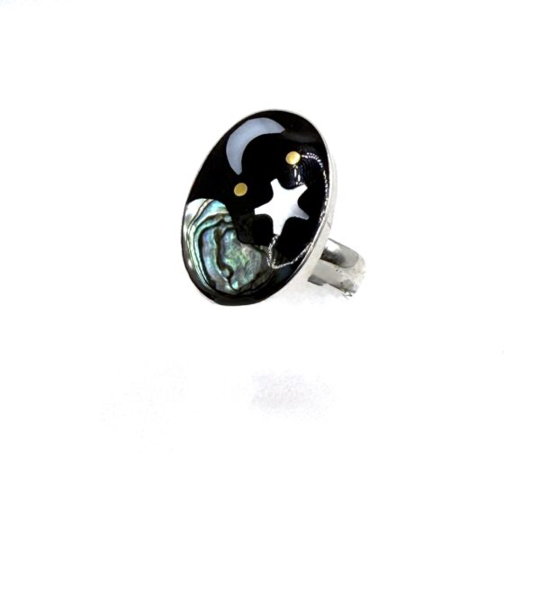 Anillo luna y estrella. - Imagen 4